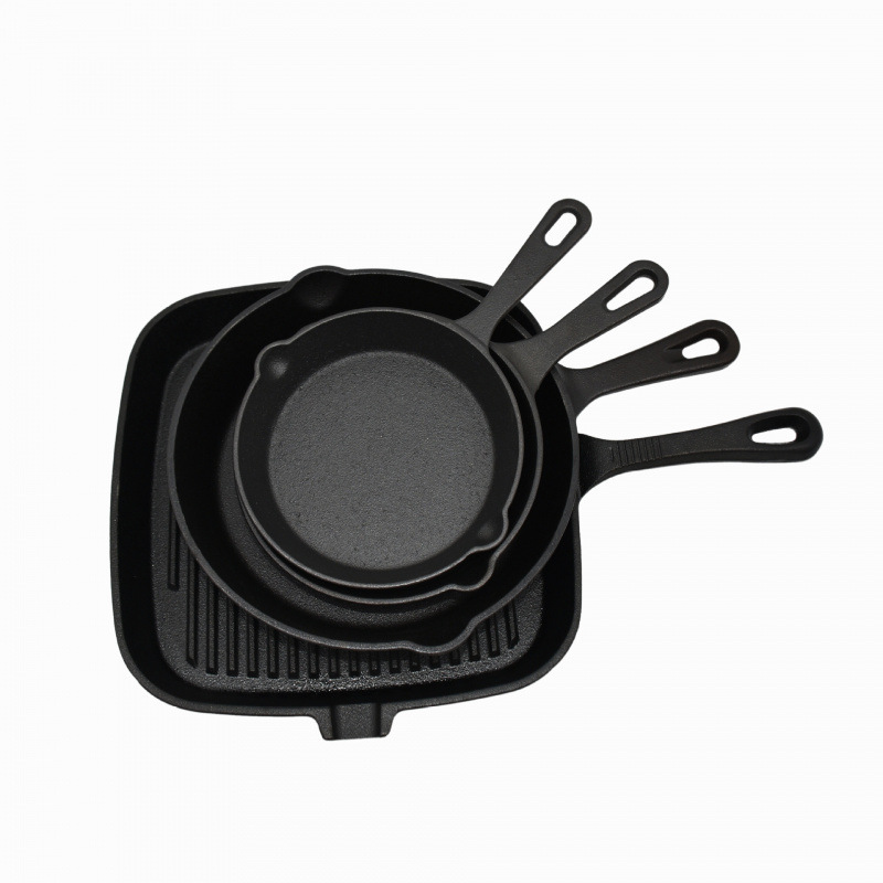 Gusseisen-Bratpfannen-Set, 5-teilig