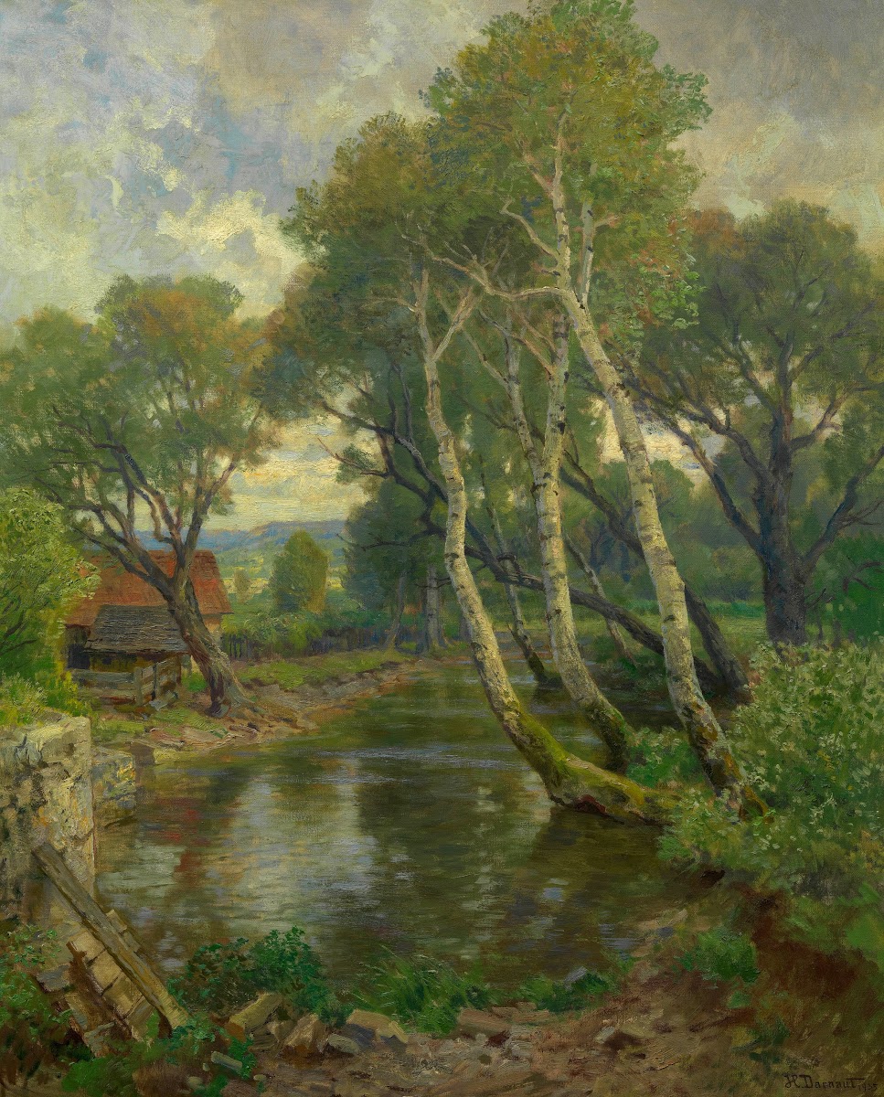 Silberpappeln am Weiher 1935