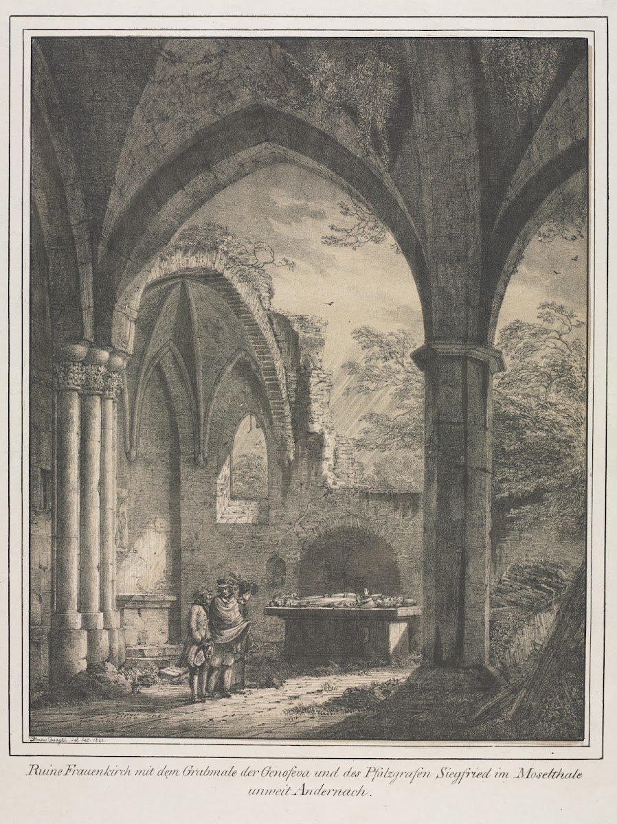Ruins of the Church of the Virgin with the Tomb of Genevieve and Siegfried Count