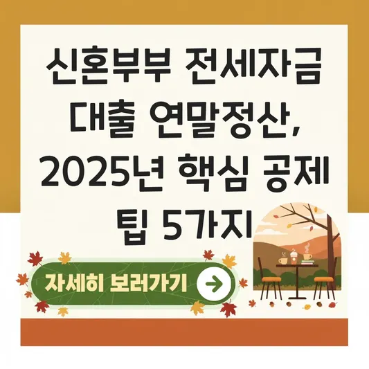 신혼부부 전세자금 대출 이자 상환액 연말정산 공제 한도 및 홈택스 등록 방법 대표 이미지