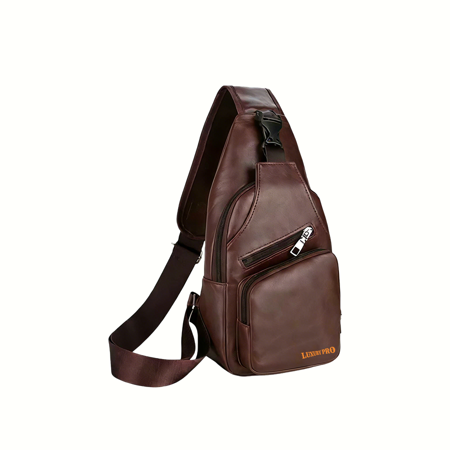 2D leather crossbody bag