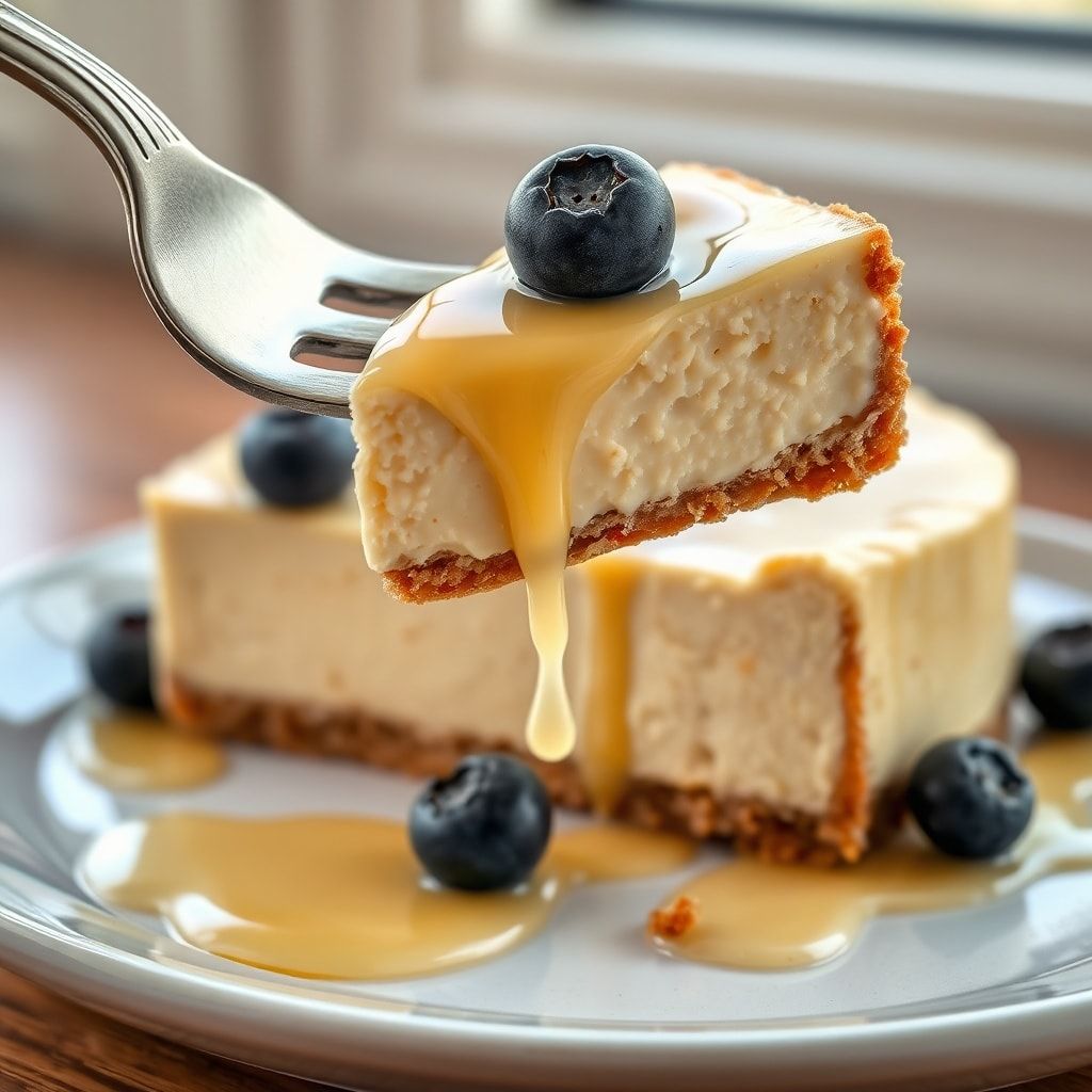 Honey Lavender Cheesecake with Creamy Honey Glaze – Easy Homemade Dessert finished