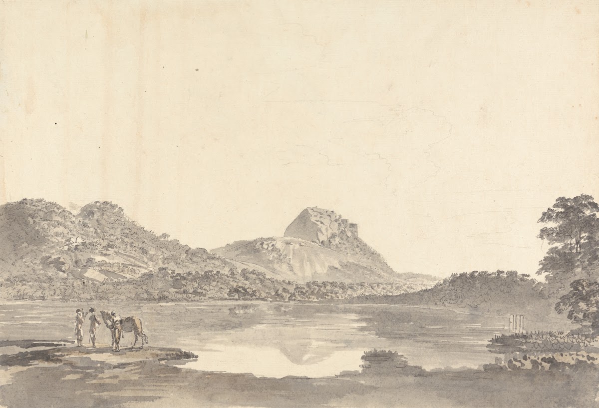 Figures by a Lake