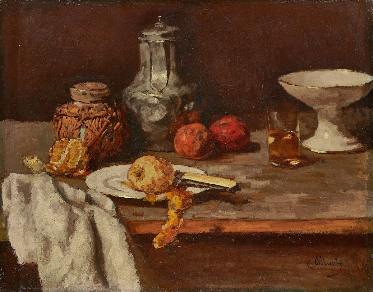 Ingwertopf mit Orangenhälfte Circa 1885 1888