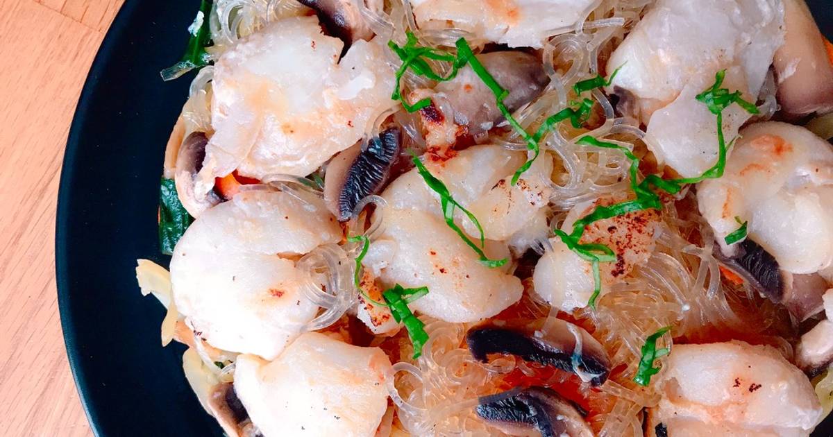 Cá Tuyết Hấp (Chưng) Bún Tàu & Lá Tỏi Gấu
