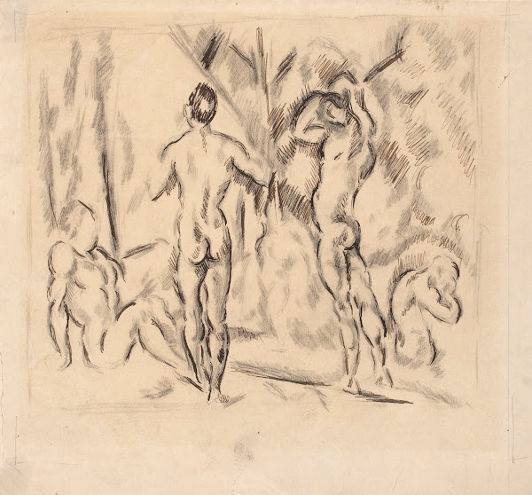 Bather study after Paul Cezannes painting 1910
