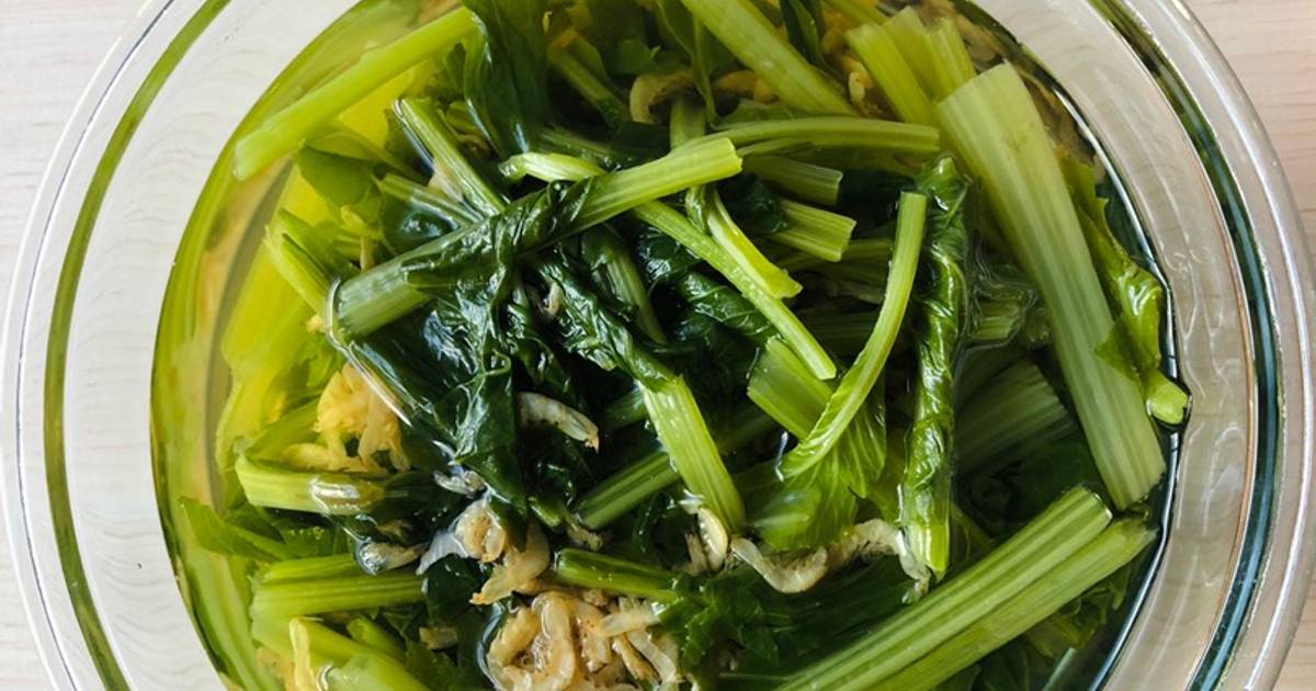 Canh cải ngọt nấu tép khô