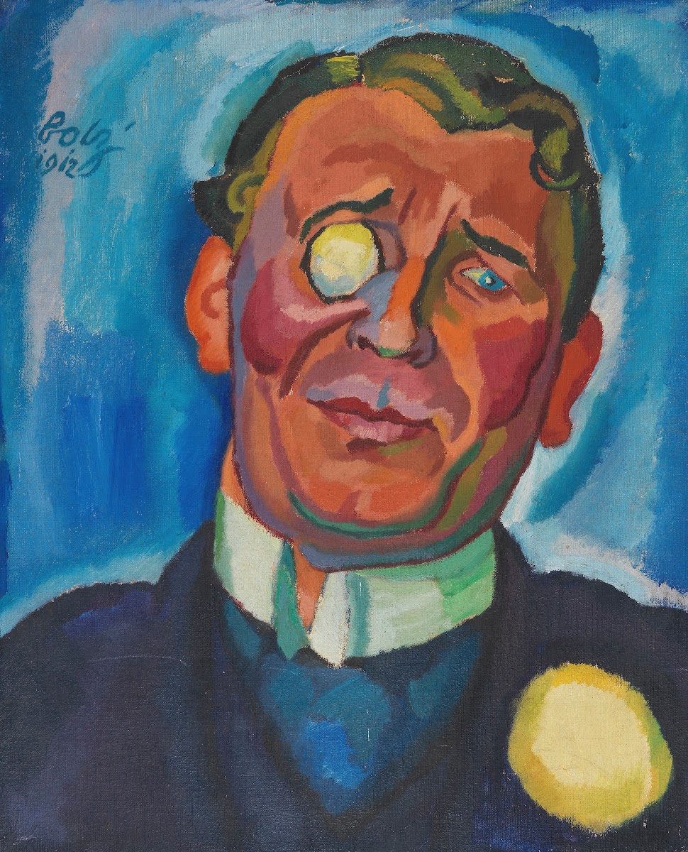 Porträt eines Herren mit Monokel 1912