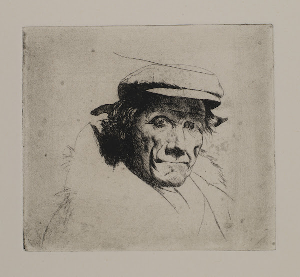 Man with Cap and Fur Collar ca 1910