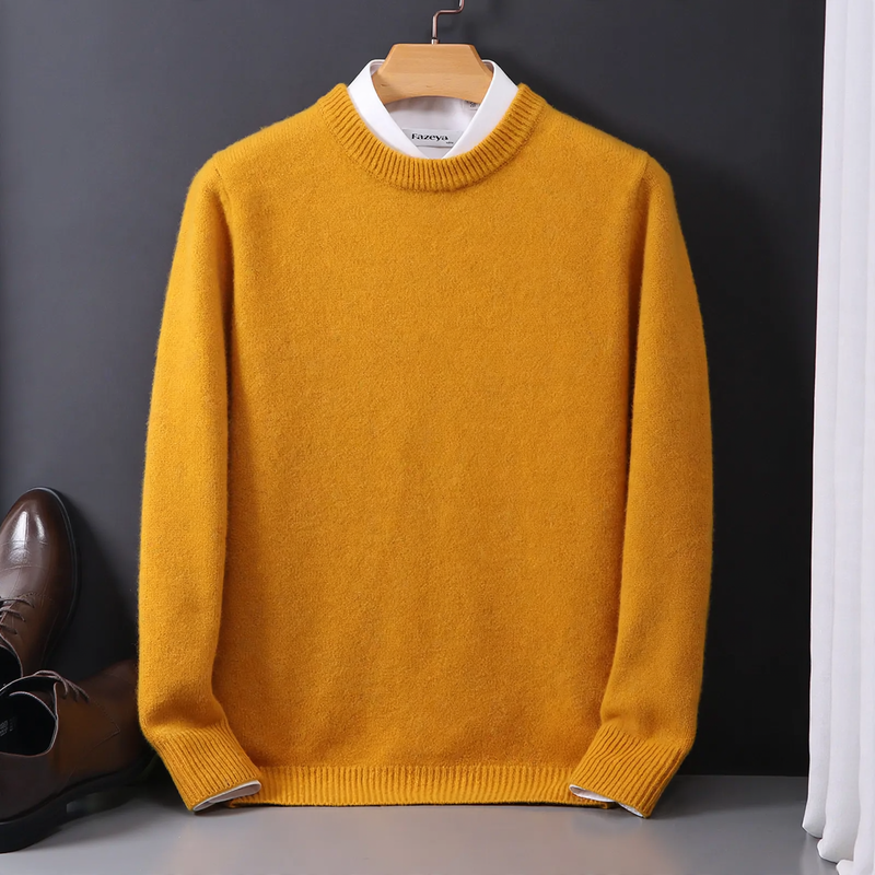 Men's Knitted Sweater, Crew Neck, Loose