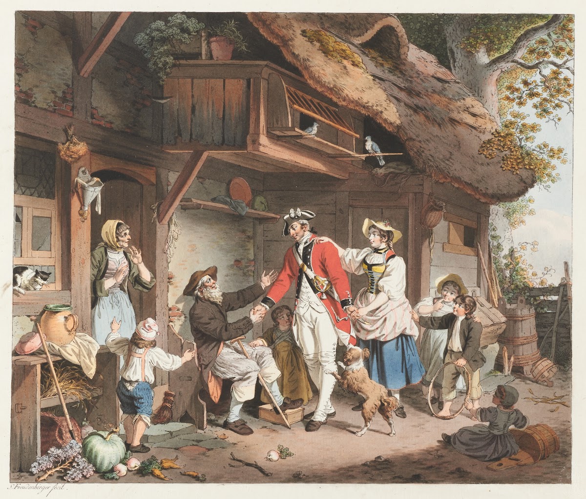 Retour du Soldat Suisse dans le Pays 1778   1780