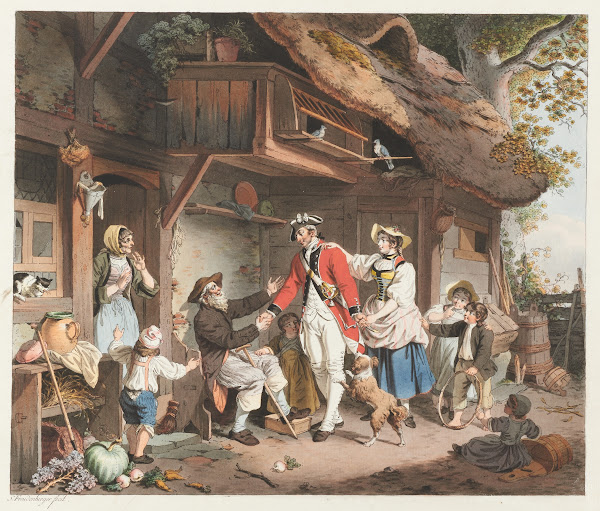 Retour du Soldat Suisse dans le Pays 1778   1780