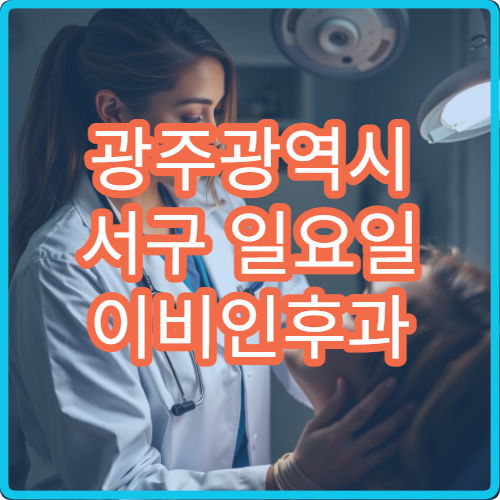 광주광역시 서구 일요일 이비인후과 진료 가능한 병원