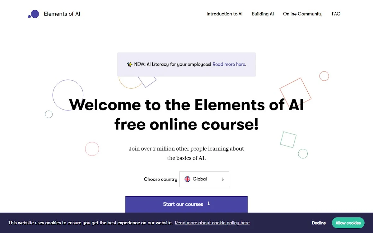 Captura de The Elements of AI