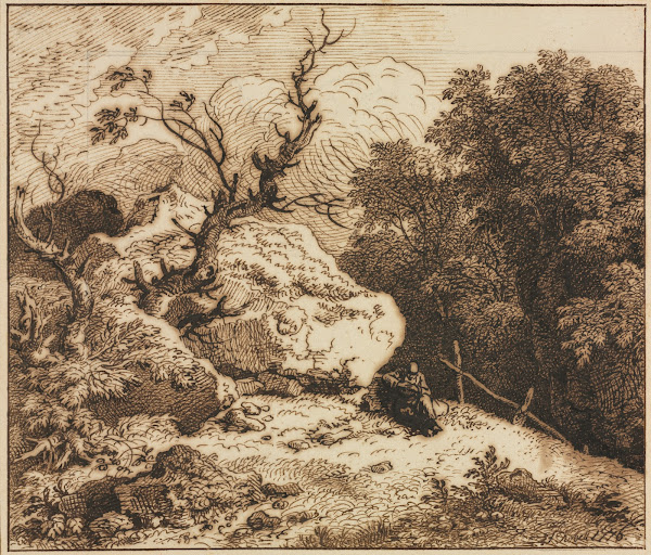 Hermit In A Wooded Landscape 1776