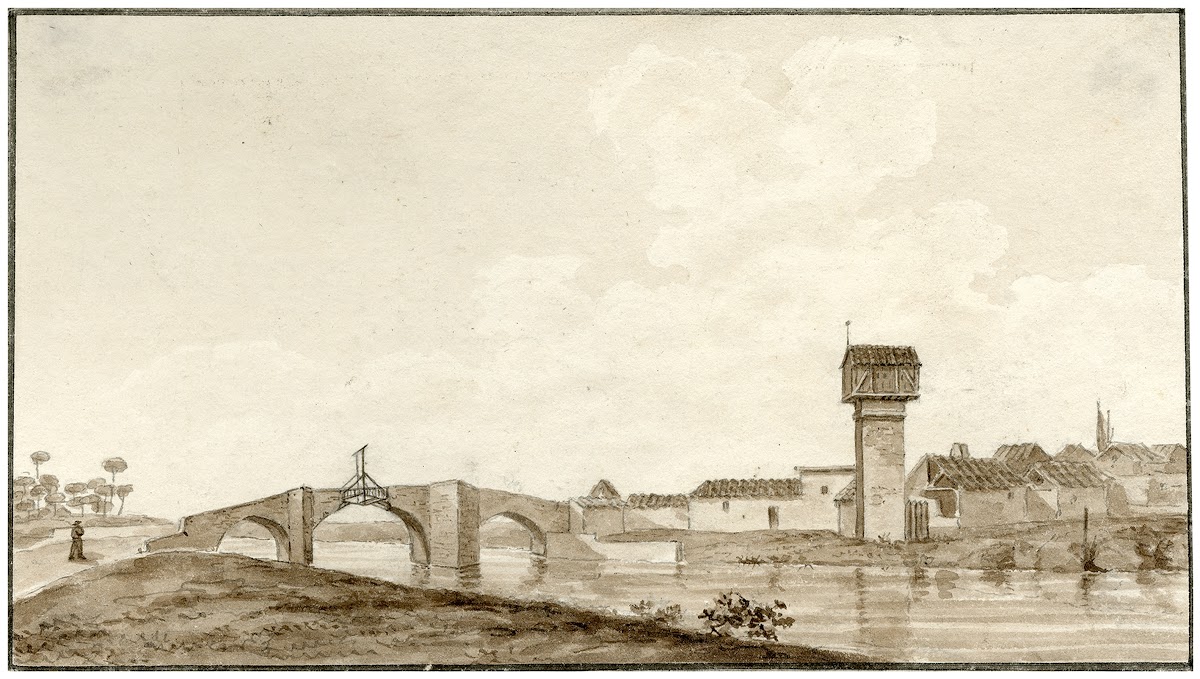 Brug over een rivier bij Valladolid
