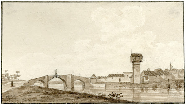 Brug over een rivier bij Valladolid