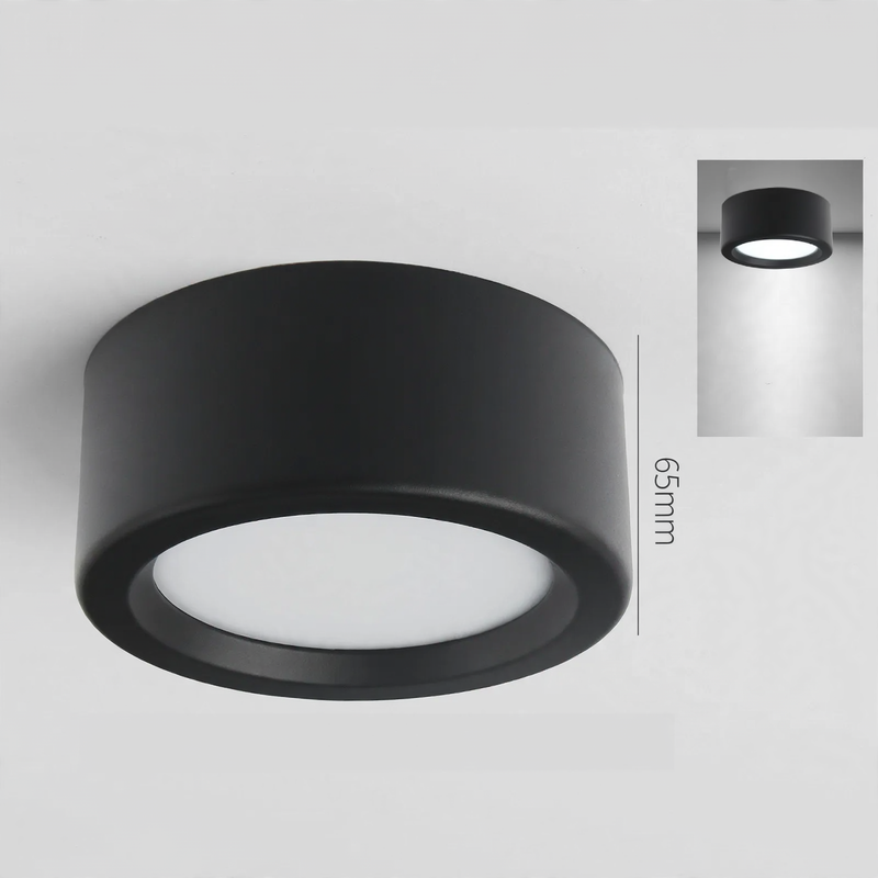 LED surface-mounted light, round, 15 W, various colors