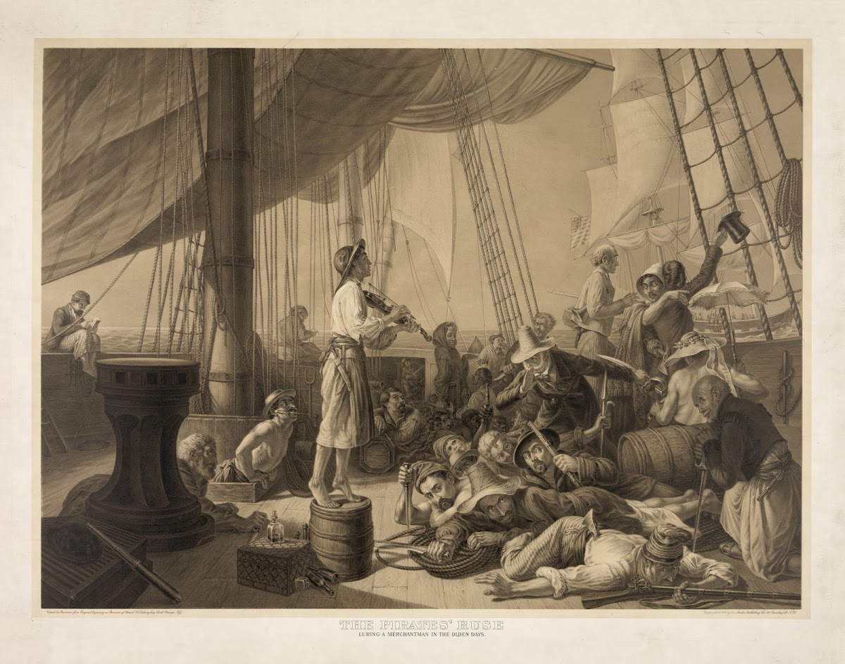 The Pirates Ruse Luring A Merchantman In The Olden Days 1896