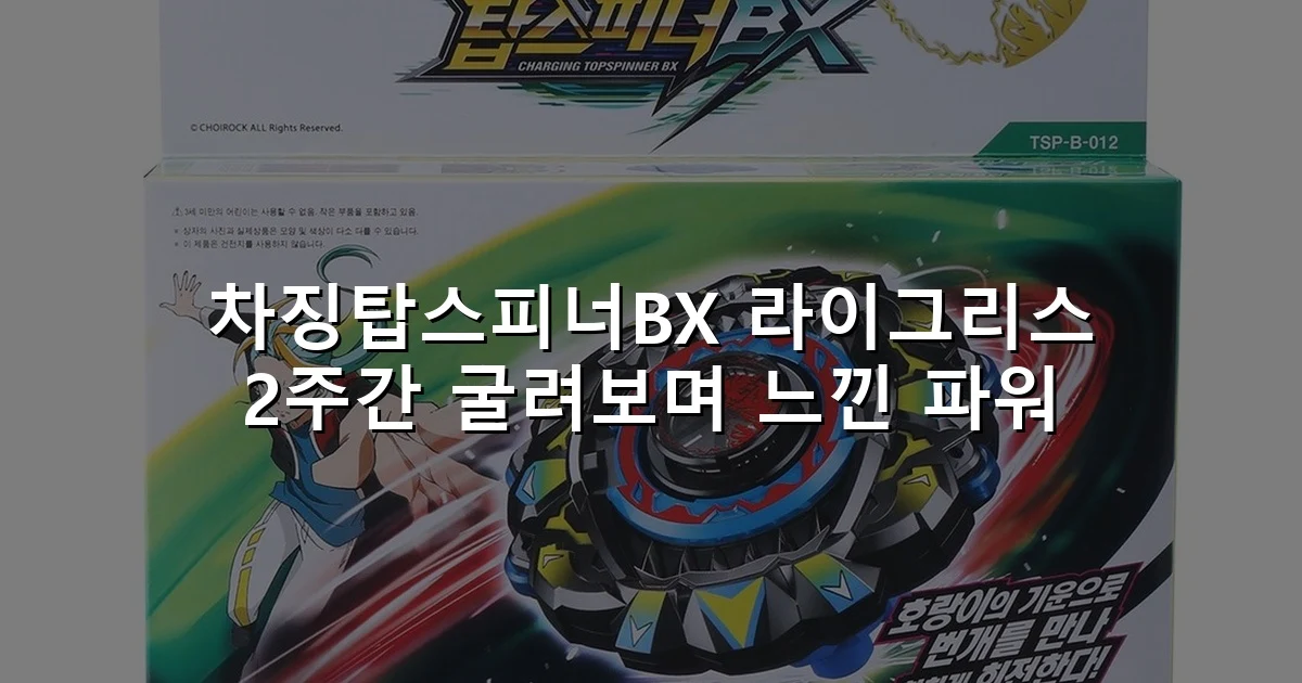 차징탑스피너BX 라이그리스 2주간 굴려보며 느낀 파워