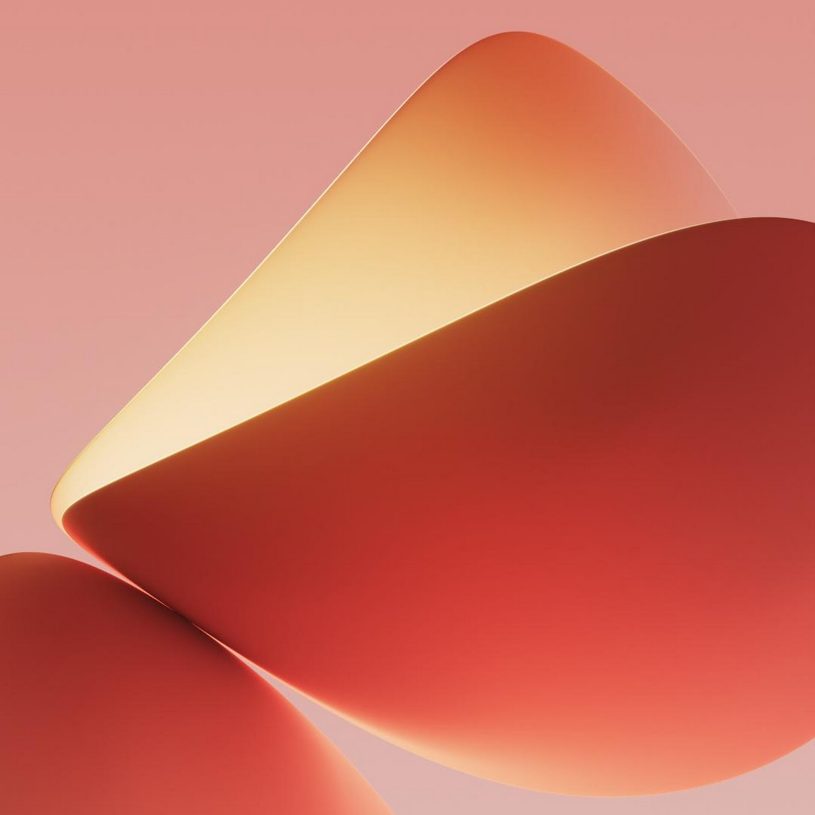 Download Abstract Peach Petal Curves Full HD iPhone
