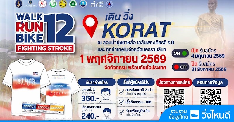 Walk Run Bike Fighting Stroke  - WRB12 โคราช 2026