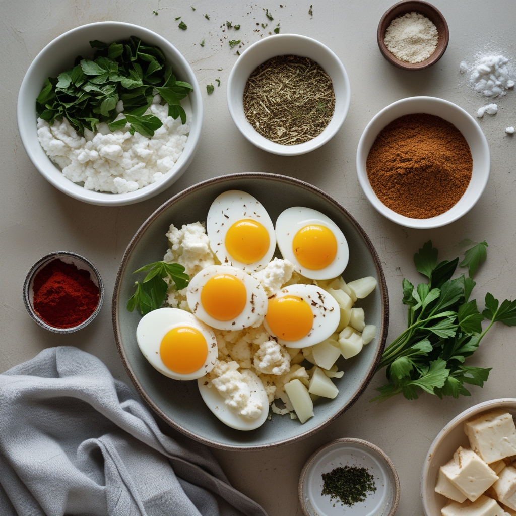 Ingredients for Baked Feta Eggs Recipe – Quick & Easy Comfort Breakfast