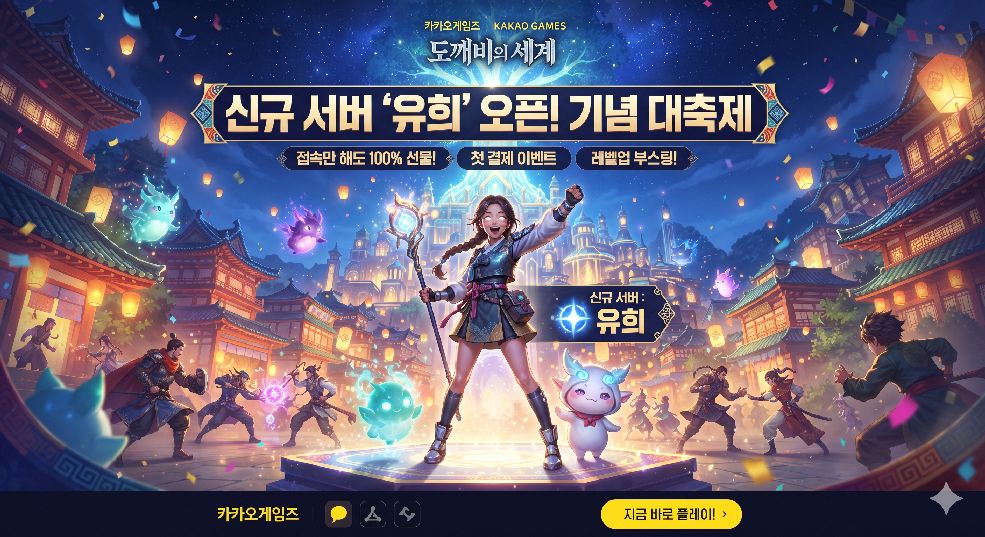 유희 서버 오픈 기념 이미지