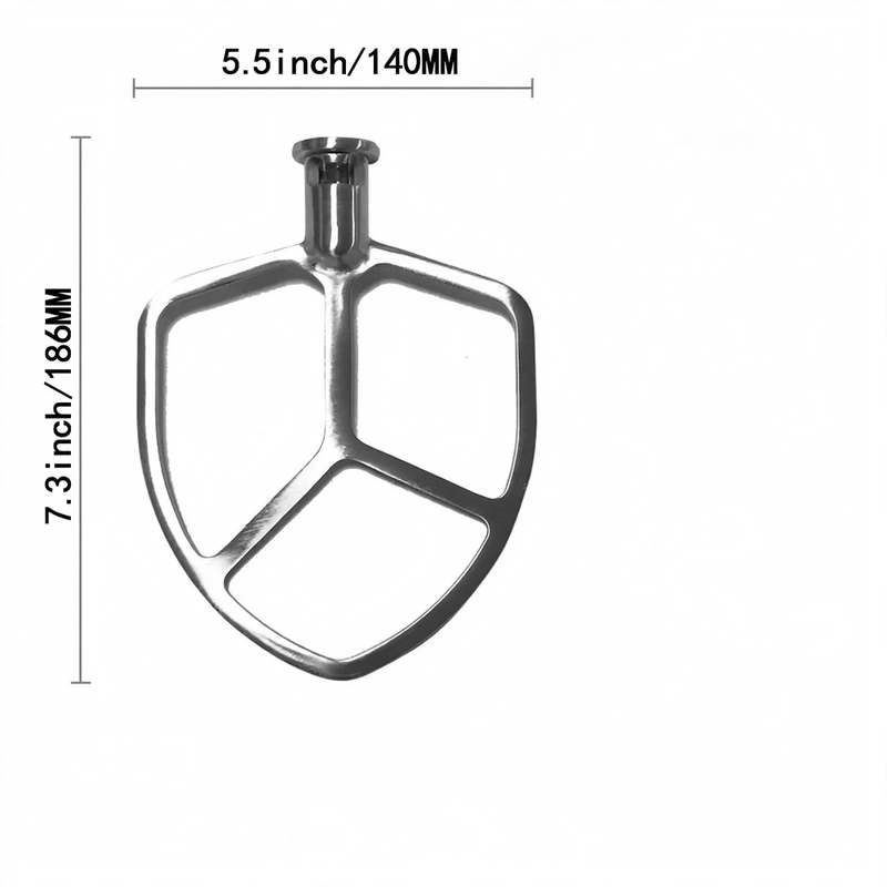 Mixing tool set for kitchen machine, stainless steel