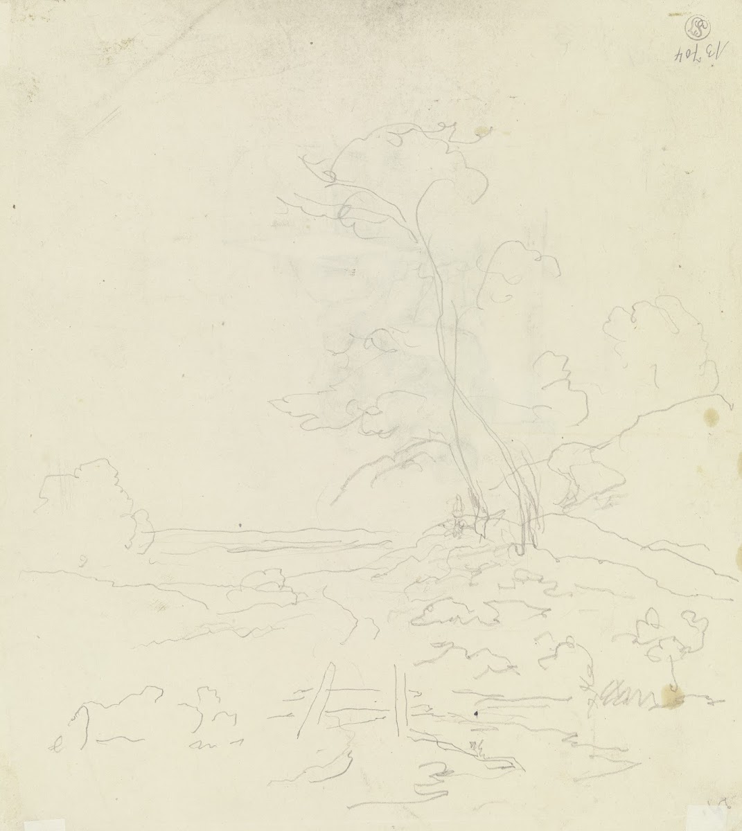 Landscape with two trees