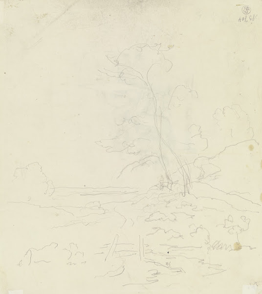 Landscape with two trees