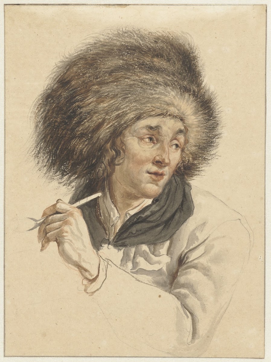 Man with Fur Hat and Pipe 1763   1826