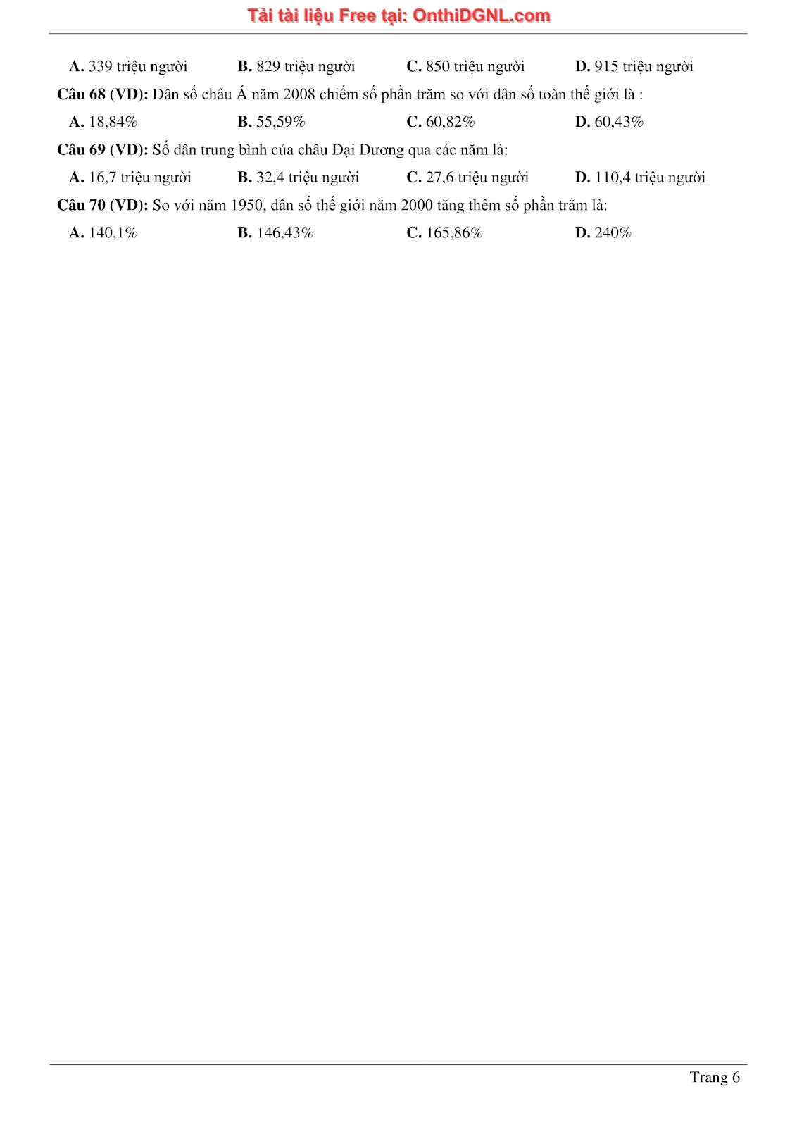 900 bài tập môn Toán - Ôn thi ĐGNL ĐHQG TP HCM Phần 6