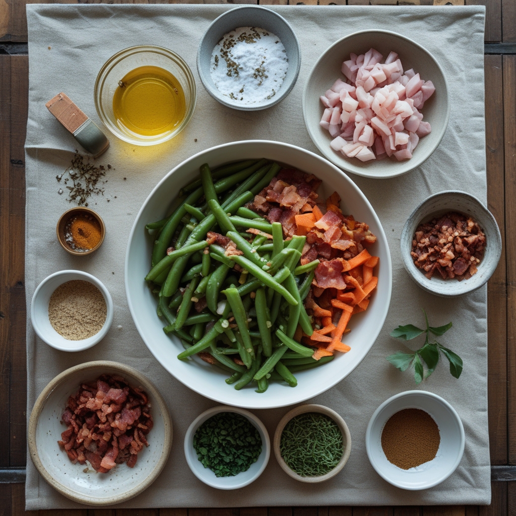 Ingredients for Bacon Loaded Green Bean Casserole: Easy Comfort Food for Every Occasion