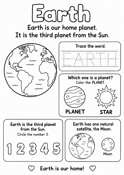 Earth Worksheet