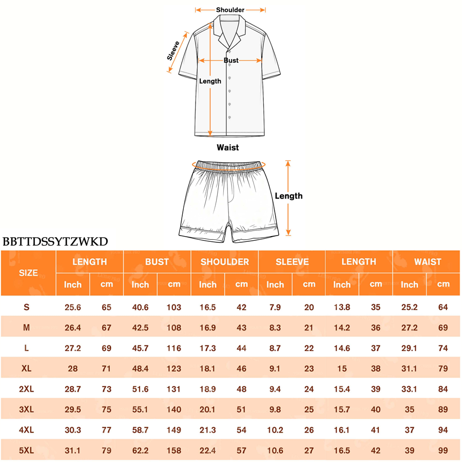AOP Adult Piping Trim All Over Print Short Sleeve Pajama Set (No Pockets)