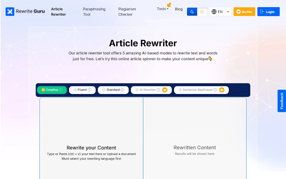 Captura de rewriteguru.com