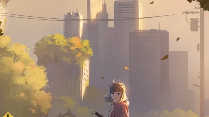 Fall Season Anime Artwork 4K iPhone Wallpaper Background