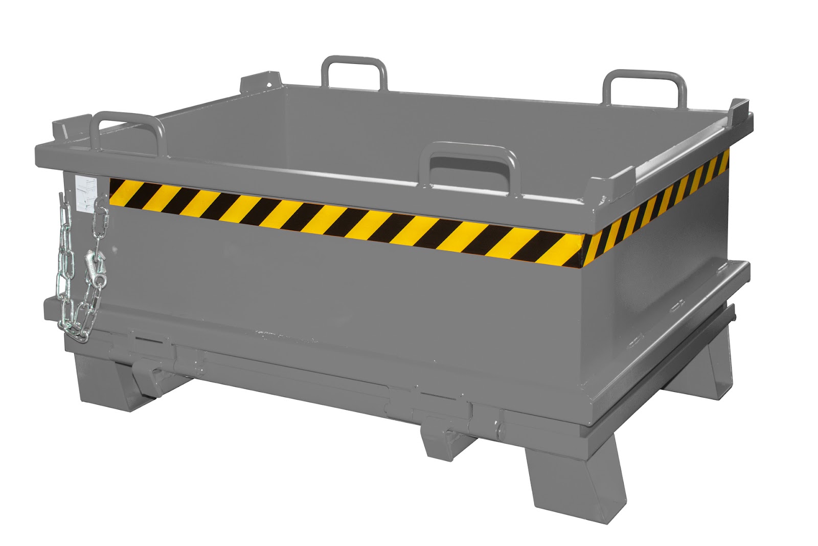 Bodemklepcontainer SB 500, gelakt, Muisgrijs