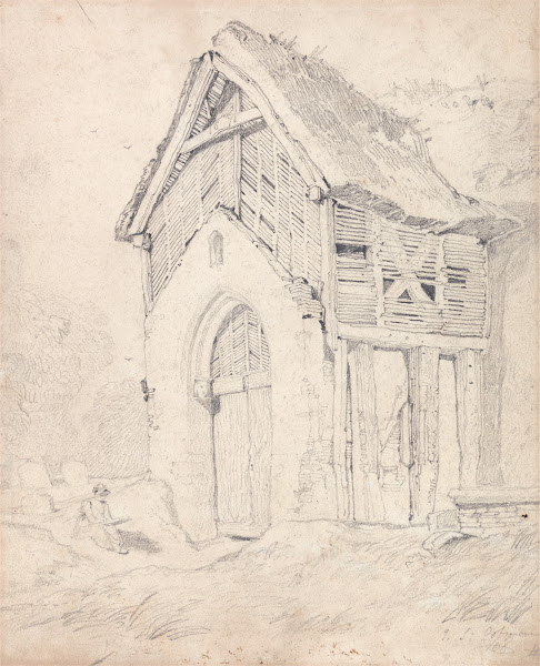 Porch and Belfry of Thurgarton Church Norfolk ca 1810