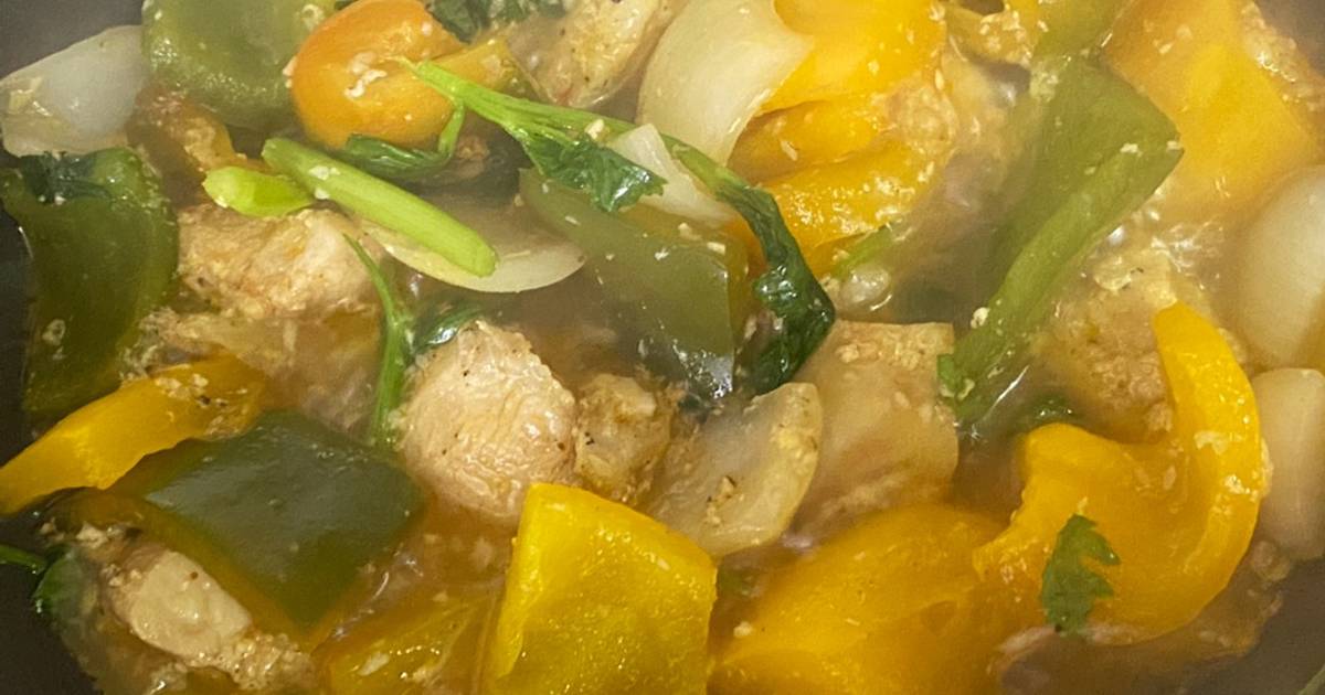 Gà xào ớt chuông