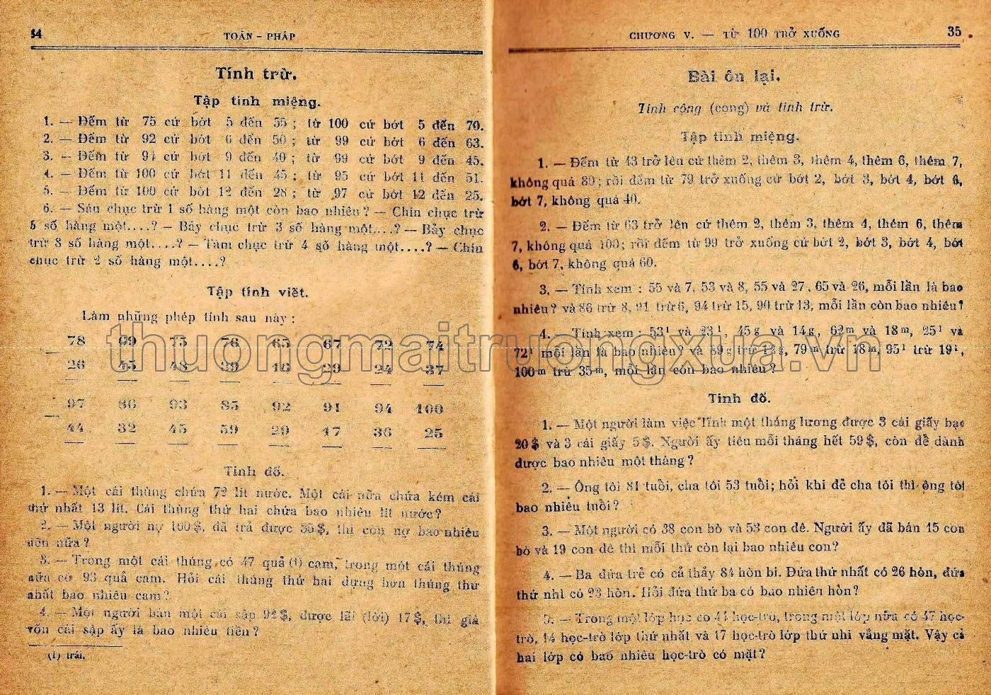 Toán pháp giáo khoa thư (lớp sơ đẳng, 1927) - Trang 17