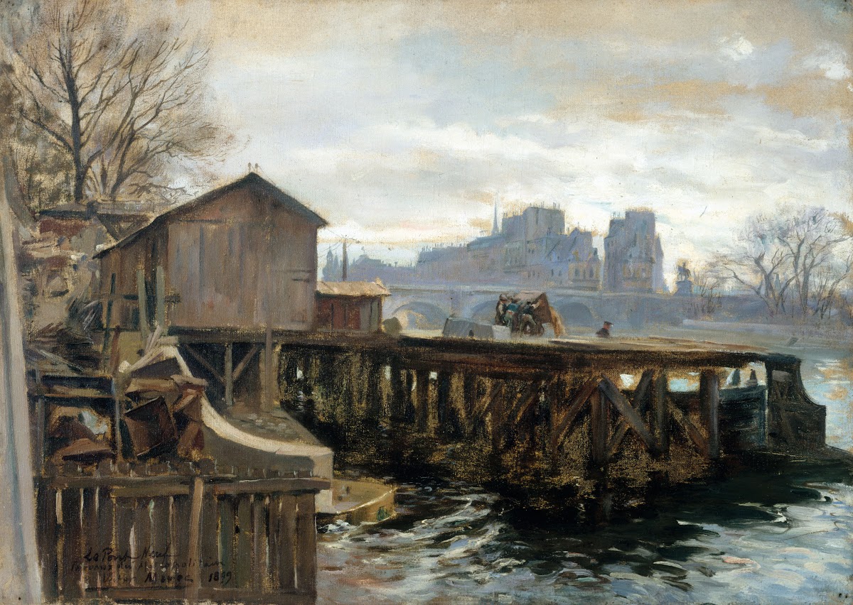 Travaux du métropolitain au Pont Neuf 1899
