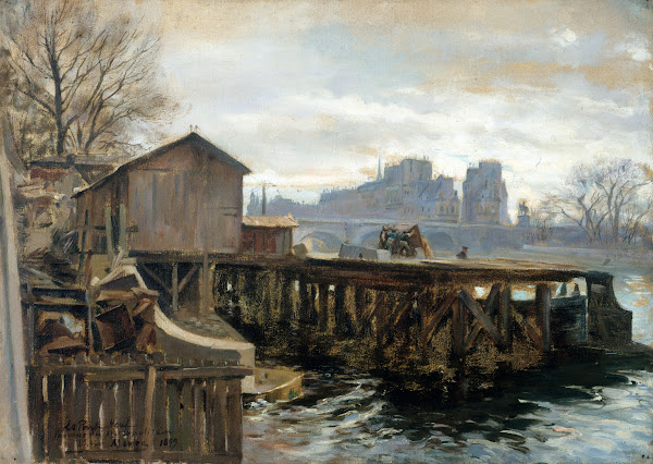 Travaux du métropolitain au Pont Neuf 1899
