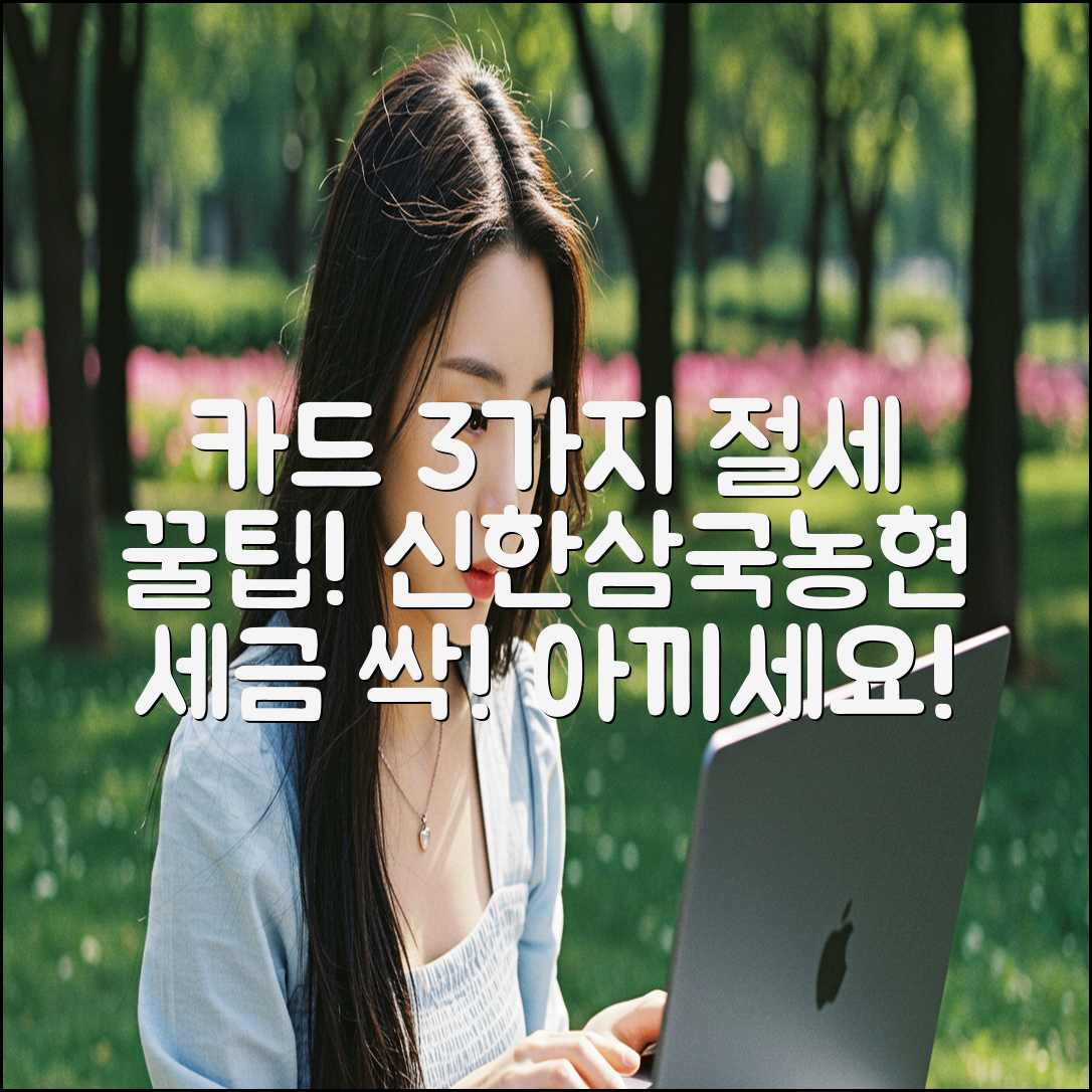 신한/삼성/국민/농협/현대카드, 3가지 절세 꿀팁!