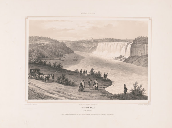 Niagara Falls American falls from table rock 1848
