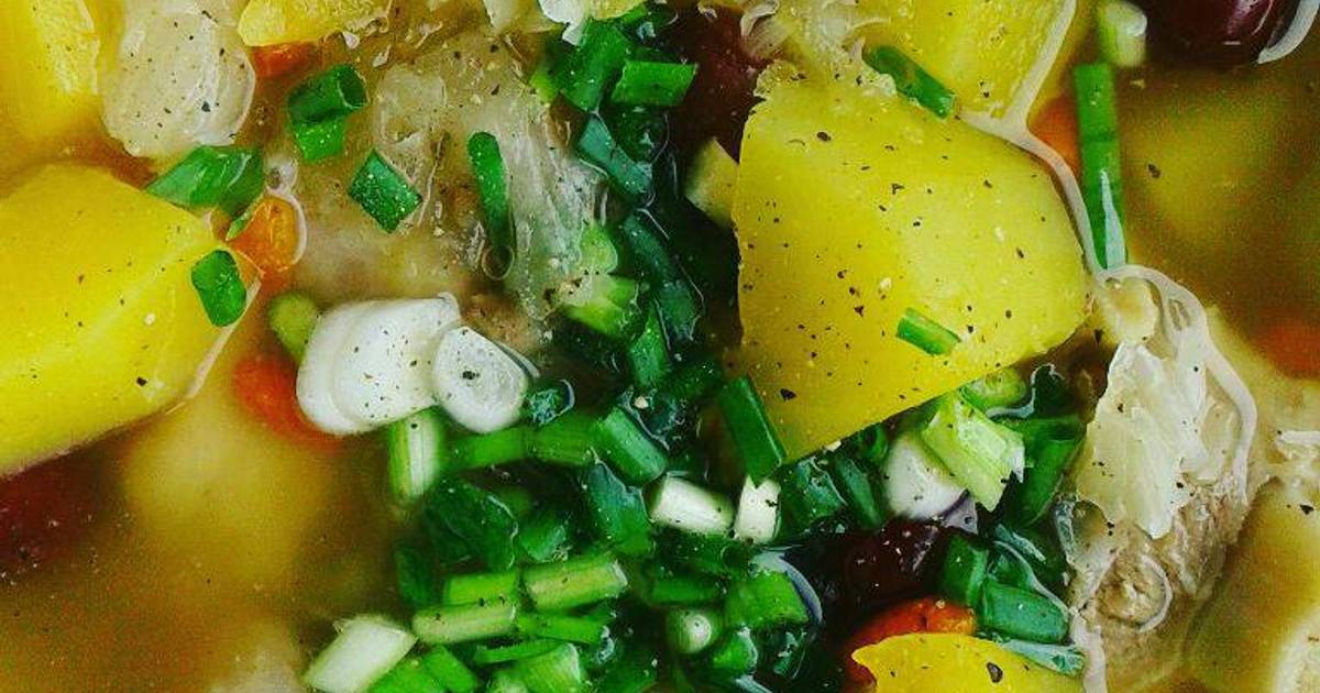 Bắp heo tiềm đu đủ