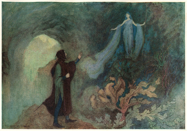 The Fairy appearing to the Prince in the Grotto 1911