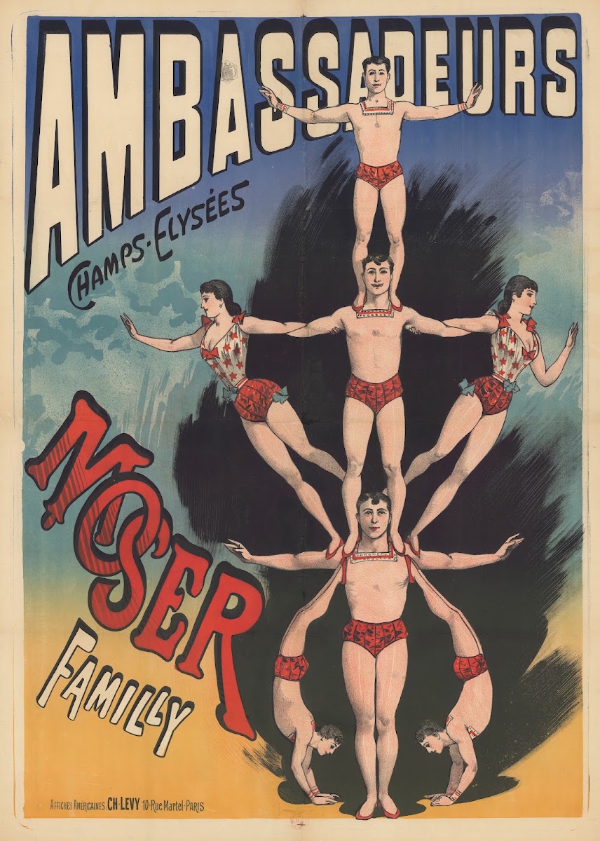 Ambassadeurs Moser family acrobates 1888 1894