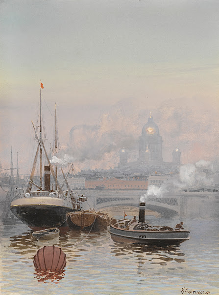 View Of Kazan Cathedral From The Neva 1891